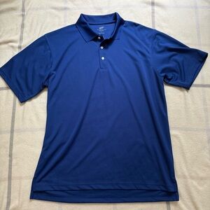 Men's Bright Blue Polo Shirt Size Large